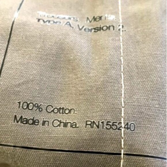 Entireworld. Straight-Leg Flat Front Cotton Pants 28 Button Pockets Beige Stone - Picture 7 of 8